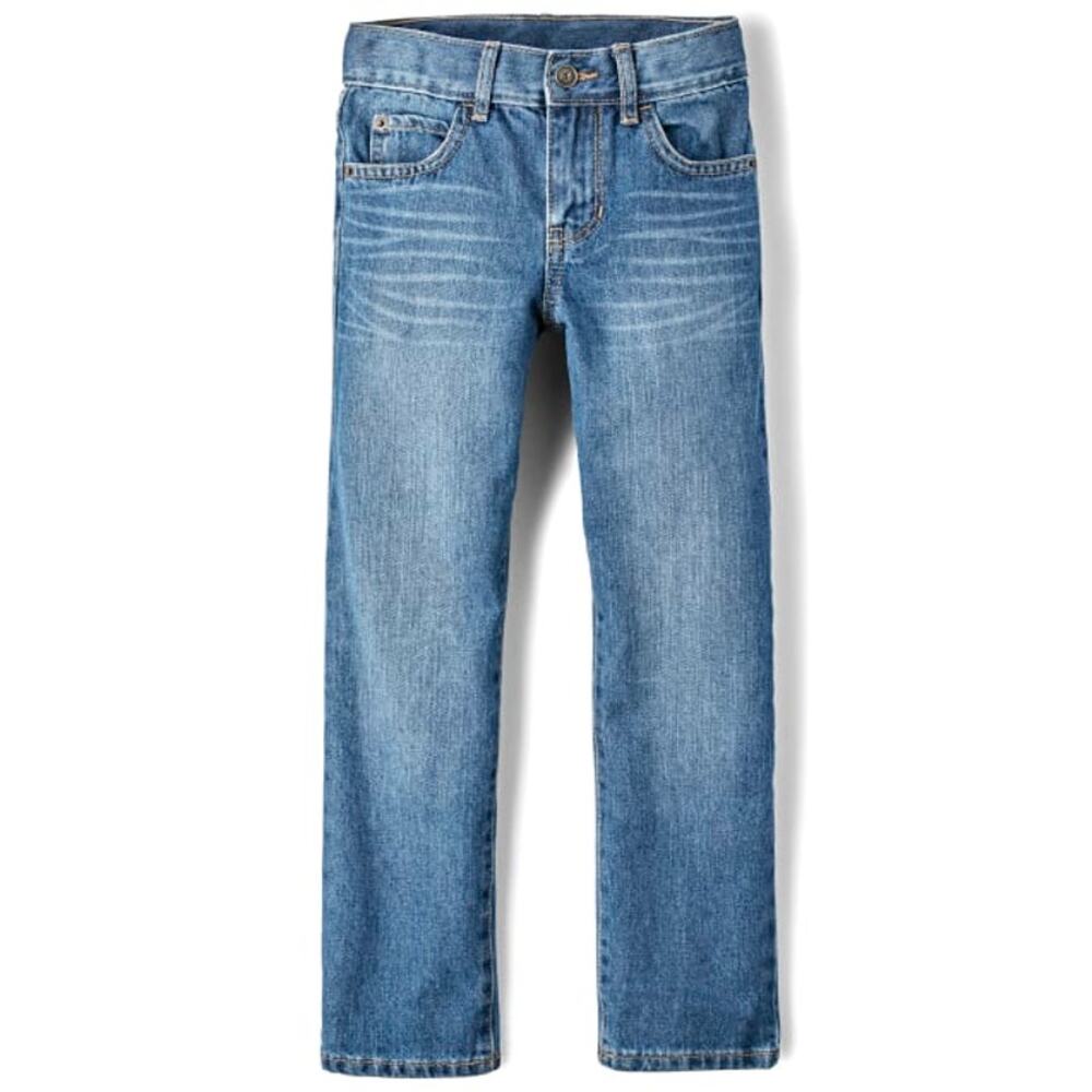 The Children's Place Girls Blue Denim Straight Leg Jeans Youth Size 12 Slim